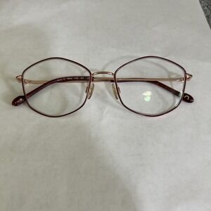OWP‎ Brillen Mod. Vtg Women's Glasses Gold Burgundy 53-17-135 Made Germany READ